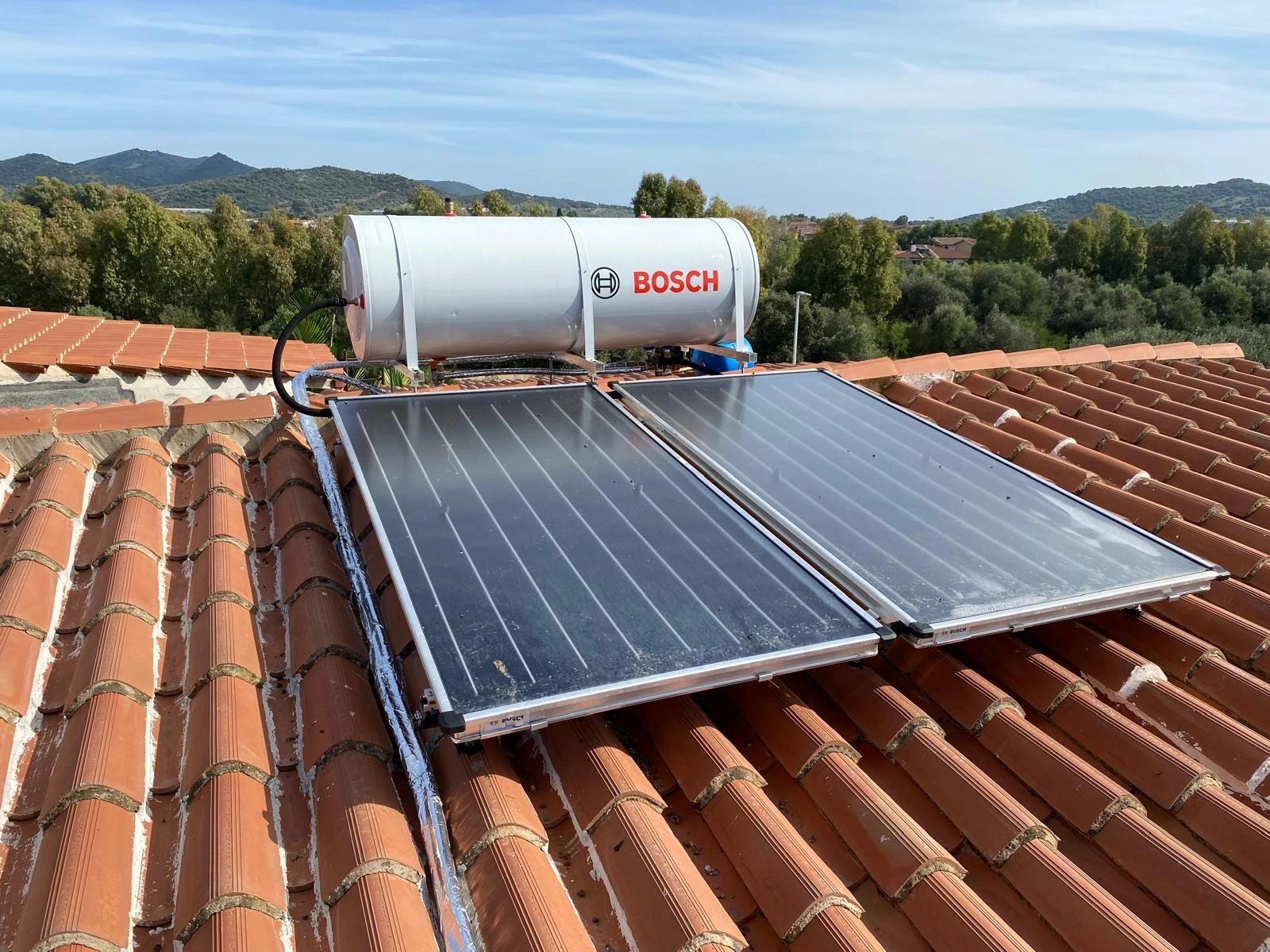 Solare termico su copertura